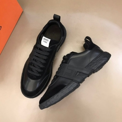 에르메스  남성 모던 레더 스니커즈 Size(240-275) 블랙 - Hermes  Men's Casual Leather Sneakers Her0724x Black