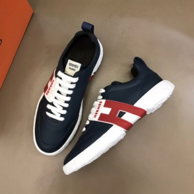 에르메스  남성 모던 레더 스니커즈 Size(240-275) 네이비 - Hermes  Men's Casual Leather Sneakers Her0725x Navy