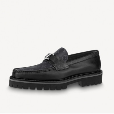 루이비통  남성 레더 로퍼 Size(240 - 275) 블랙 - Louis vuitton  Men's Leather Loafer Lou03854x Black