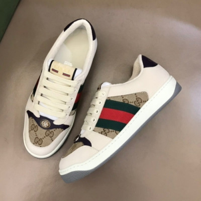 구찌  남/녀 트렌디 레더 스니커즈 Size(225 - 275) 그린 - Gucci 2021 Unisex Trendy Leather Sneakers Guc04526x Green