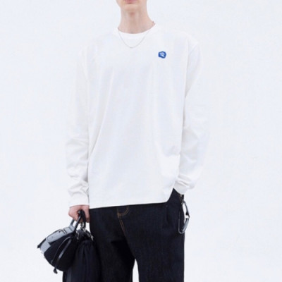 ADER  Unisex Minimal Cotton Tshirts Ivory - ADER 2021 남/녀 미니멀 코튼 긴팔티 Ade0085x Size(A1 - A3) 아이보리