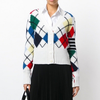 Thom Browne Unisex V-neck Cardigan - 톰브라운 남/녀 스트랩 브이넥 가디건 Thom1527x