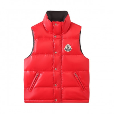 Moncler  Unisex Patch Logo Modern Duck Down Padding Vest Red- 몽클레어  남/녀 패치 로고 모던 덕다운 패딩 베스트 Moc02450x Size(1 - 5) 레드