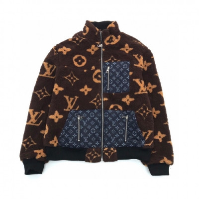 Louis vuitton  Mens Logo Leather Jackets Brown - 루이비통 2021 남성 로고 가죽 자켓 Lou03901x Size(m - 2xl) 브라운