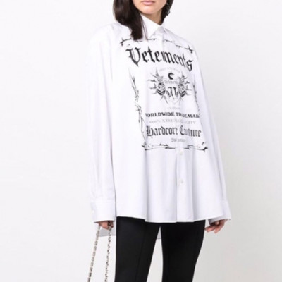 Vetements Womens Tshirts White - 베트멍 여성 오버사이즈 셔츠 - vet236x