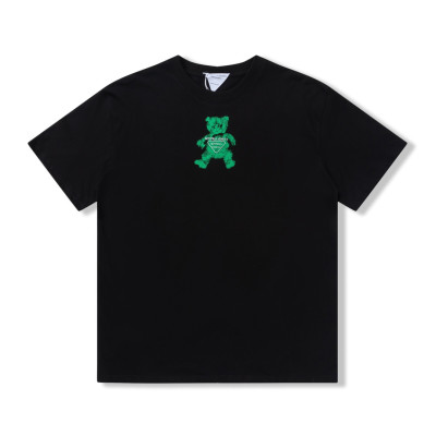 보테가 남자 크루넥 블랙 반팔티 - Unisex Black Short-sleeved Tshirts - bot0198x