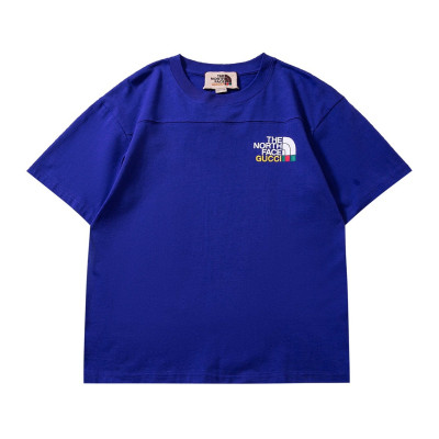 구찌 남자 크루넥 블루 반팔티 - Unisex Blue Tshirts - guc04584x