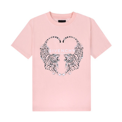 지방시 남자 크루넥 핑크 반팔티 - Unisex Pink Tshirts - giv0606x