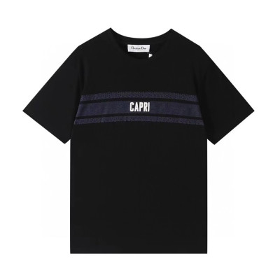 디올 남성 크루넥 블랙 반팔티 - Mens Black Tshirts - dio01692x