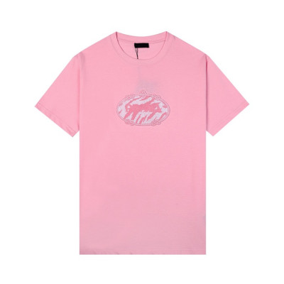 프라다 남/여 크루넥 핑크 반팔티 - Unisex Pink Tshirts - Pra02590x