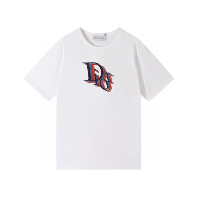 디올 남성 크루넥 화이트 반팔티 - Mens White Tshirts - dio01698x