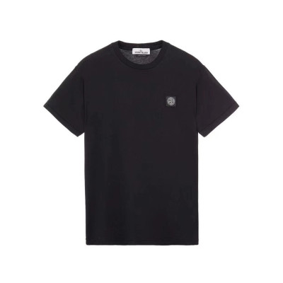 스톤아일랜드 남성 블랙 크루넥 반팔티 - Mens Black Tshirts - sto0456x