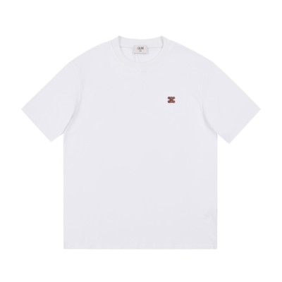 셀린느 남/여 크루넥 화이트 반팔티 - Unisex White Tshirts - cel0226x