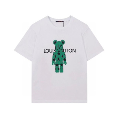 루이비통 남성 크루넥 화이트 반팔티 - Mens White Tshirts - lou03988x