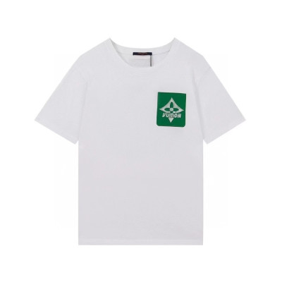 루이비통 남성 크루넥 화이트 반팔티 - Mens White Tshirts - lou03992x