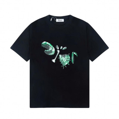 디올 남성 크루넥 블랙 반팔티 - Mens Black Tshirts - dio01711x