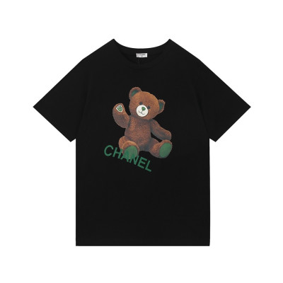 샤넬 남성 크루넥 블랙 반팔티 - Mens Black Tshirts - chl0850x