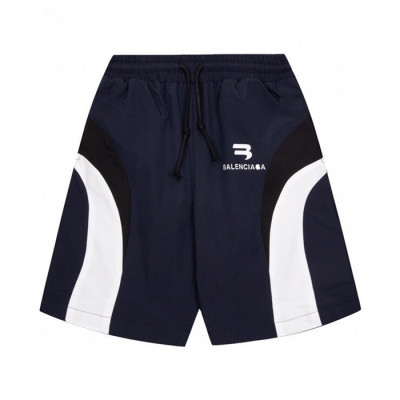 발렌시아가 남성 트렌디 네이비 반바지 - Mens Navy Half-pants - bal01334x