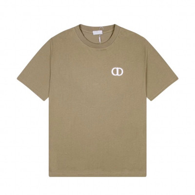 디올 남성 크루넥 카멜 반팔티 - Mens Camel Tshirts - dio01722x