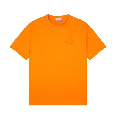 디올 남성 크루넥 오렌지 반팔티 - Mens Orange Tshirts - dio01724x