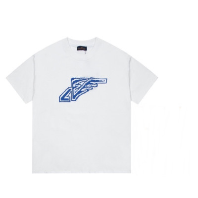 루이비통 남성 크루넥 화이트 반팔티 - Mens White Tshirts - lou04062x