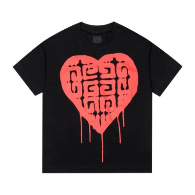 지방시 남성 크루넥 블랙 반팔티 - Mens Black Tshirts - giv0637x