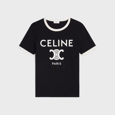 셀린느 남/녀 블랙 반팔티 - Celine Unisex Black Tshirts - cel241x