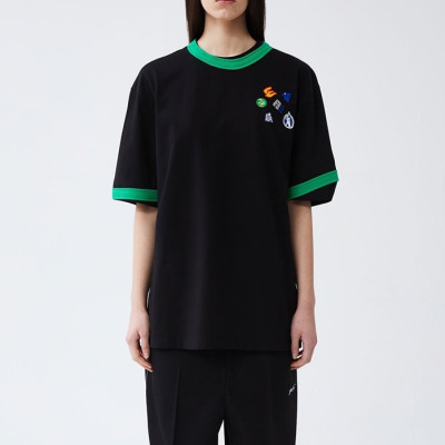 Ader 남/녀 블랙 크루넥 반팔티 - Unisex Black Tshirts - ade0100x