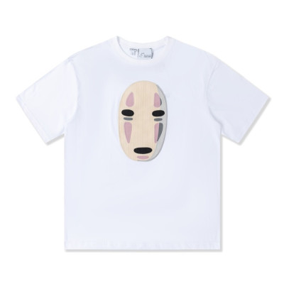 로에베 남성 이니셜 화이트 반팔티 - Mens White Tshirts - loe0584x