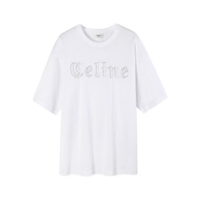 셀린느 남성 크루넥 화이트 반팔티 - Mens White Tshirts - cel0248x