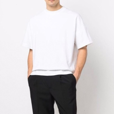 아미 남성 크루넥 화이트 반팔티 - Mens White Tshirts - ami0293x