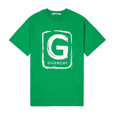 지방시 남성 크루넥 그린 반팔티 - Mens Green Tshirts - giv0681x