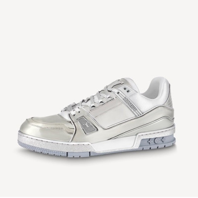 루이비통 남성 Trainer 실버 스니커즈 - Mens Silver Sneakers - lou04219x