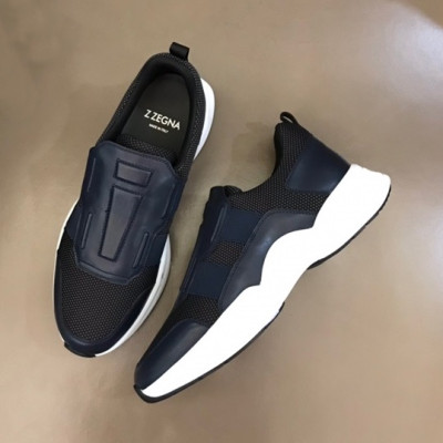 제냐 남성 이니셜 블랙 스니커즈 - Mens Black Sneakers - zeg0377x