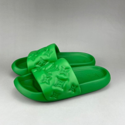 루이비통 남/녀 이니셜 그린 슬리퍼 - Unisex Green Slippers - lou04260x