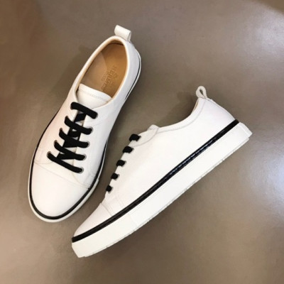 에르메스 남성 클래식 화이트 스니커즈 - Mens White Sneakers - her0774x