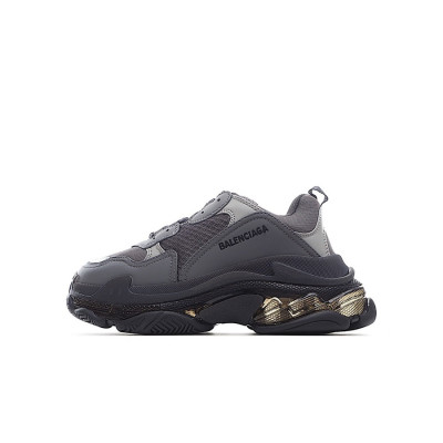 발렌시아가 남/녀 Triple S 블랙 스니커즈 - Unisex Black Sneakers - bal01447x