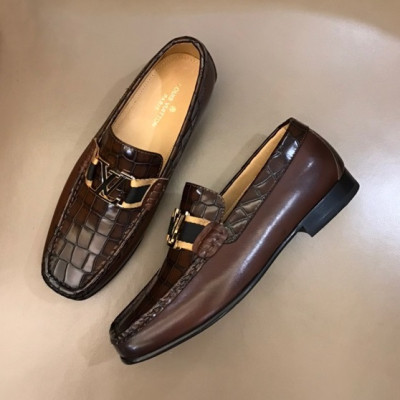 루이비통 남성 클래식 브라운 로퍼 - Mens Brown Loafer - lou04312x