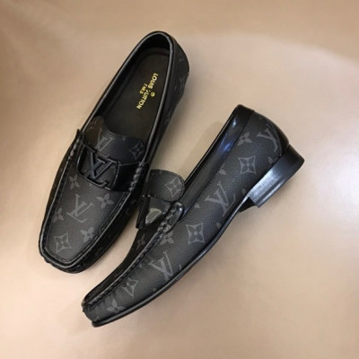 루이비통 남성 클래식 블랙 로퍼 - Mens Black Loafer - lou04313x