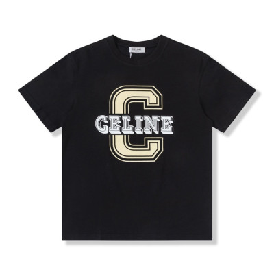 셀린느 남성 크루넥 블랙 반팔티 - Mens Black Tshirts - cel0259x