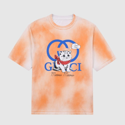 구찌 여성 크루넥 오렌지 반팔티 - Womens Orange Tshirts - guc04834x