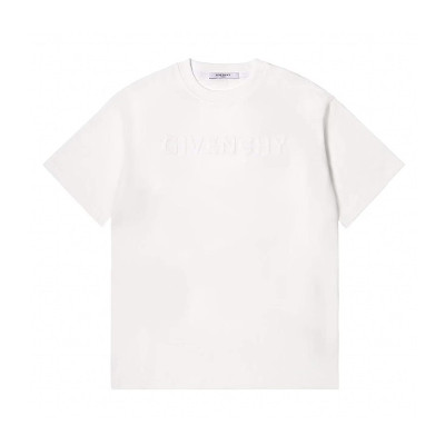 지방시 남성 크루넥 화이트 반팔티 - Mens White Tshirts - giv0709x