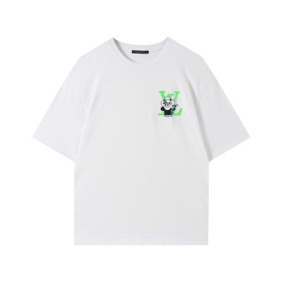 루이비통 남성 화이트 크루넥 반팔티 - Mens White Tshirts - lou04349x