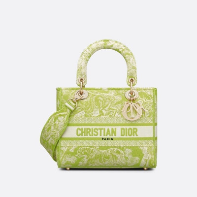 디올 여성 그린 레이디 백 - Dior Womens Green Lady Bag - dio1810x