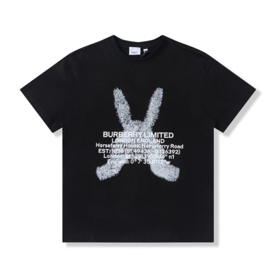 버버리 남성 블랙 크루넥 반팔티 - Mens Black Tshirts - Bur04343x