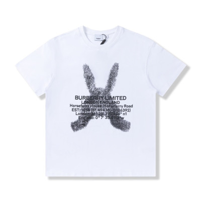 버버리 남성 화이트 크루넥 반팔티 - Mens White Tshirts - Bur04344x