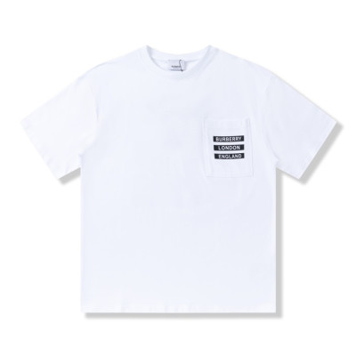 버버리 남성 화이트 크루넥 반팔티 - Mens White Tshirts - Bur04347x