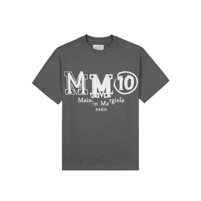 메종마르지엘라 남/녀 크루넥 그레이 반팔티 - Unisex Gray Tshirts - mai0091x