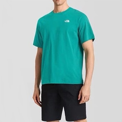 노스페이스 남성 블루 크루넥 반팔티 - The North Face Mens Blue Tshirts - nor0254x