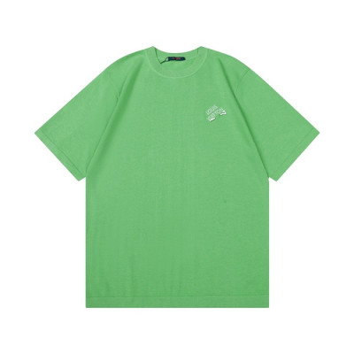 루이비통 남성 그린 크루넥 반팔티 - Mens Green Tshirts - lou04895x